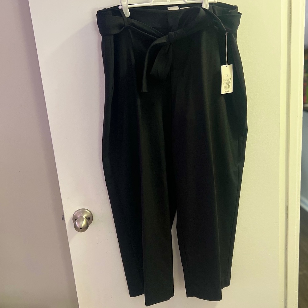 A New Day stretch belted dress pants size 18 black new with tags (NWT)